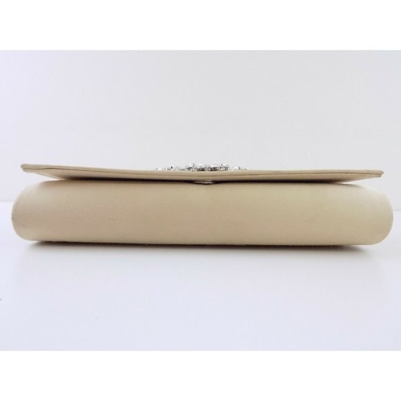 INC NICHKOLE Gold RHINESTONES BROOCH Clutch Handbag - Picture 4 of 7